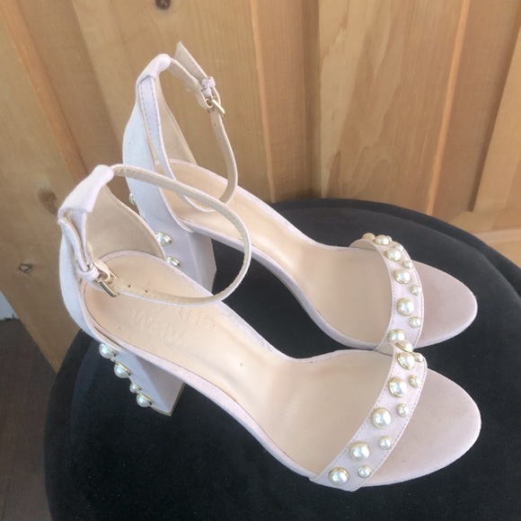 By The Way Blush Pearl Heels. Bride or Bridesmaid - Picture 5 of 8